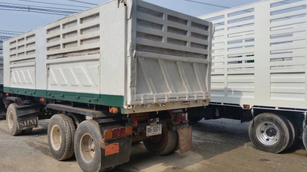 ขายรถพ่วงดัมพ์ ISUZU เครื่อง 360 แรง ปี 52 กระบะดัมพ์สามมิตรแม่ลูก ลูก 3 เพลาแท้ ทะเบียนพร้อม