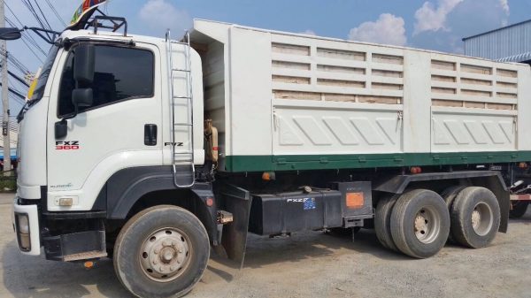 ขายรถพ่วงดัมพ์ ISUZU เครื่อง 360 แรง ปี 52 กระบะดัมพ์สามมิตรแม่ลูก ลูก 3 เพลาแท้ ทะเบียนพร้อม