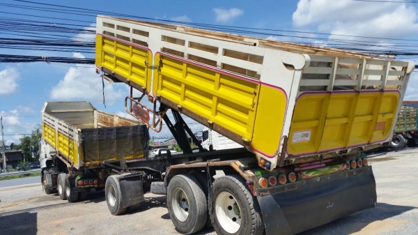 ขายรถพ่วงดัมพ์ Hino 500 เครื่อง 344 แรง ปี 54 กระบะดัมพ์อู่ซีทีทรัค ลูก 3 เพลาแท้ ยาง 80\% รถพร้อมใช้งาน