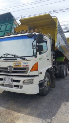 ขายรถพ่วงดัมพ์ Hino mega เครื่อง 260 ปี 54 CNG โรงงาน ดัมพ์มิเนียมแม่ลูกอู่เปี๊ยกบ้านโป่ง ลูก 3 เพลา ทะเบียนพร้อม
