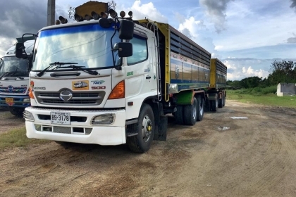 ขายรถพ่วงดัมพ์ Hino mega เครื่อง 260 ปี 54 CNG โรงงาน ดัมพ์มิเนียมแม่ลูกอู่เปี๊ยกบ้านโป่ง ลูก 3 เพลา ทะเบียนพร้อม
