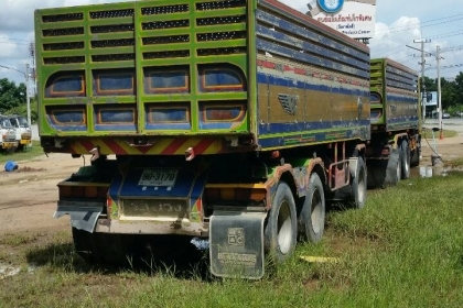 ขายรถพ่วงดัมพ์ Hino mega เครื่อง 260 ปี 54 CNG โรงงาน ดัมพ์มิเนียมแม่ลูกอู่เปี๊ยกบ้านโป่ง ลูก 3 เพลา ทะเบียนพร้อม