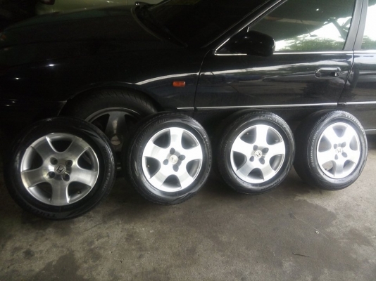 แม็กเดิม ขอบ 14 ใส่รถได้หลายรุ่น พร้อมยาง 2400 บาท