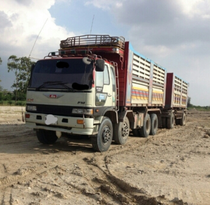 ขายแล้ว 22ล้อ ฮีโน่ FM3M 240ปี40 แม่ลูกดั้ม 2คาน สภาพดีสวยหัวบางเดิมพร้อมใช้งาน  ทะเบียนพร้อมโอน