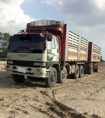 ขายแล้ว 22ล้อ ฮีโน่ FM3M 240ปี40 แม่ลูกดั้ม 2คาน สภาพดีสวยหัวบางเดิมพร้อมใช้งาน  ทะเบียนพร้อมโอน