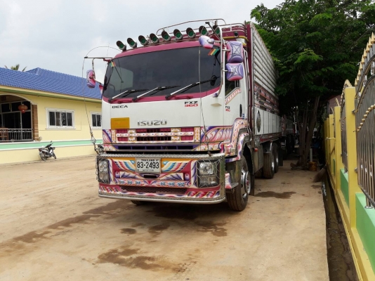 ขายรถพ่วงดัมพ์ ISUZU deca เครื่อง 360 แรง ปี 55  ดัมพ์มิเนียมแม่ลูก ลูก 3 เพลาแท้ ทะเบียนพร้อม
