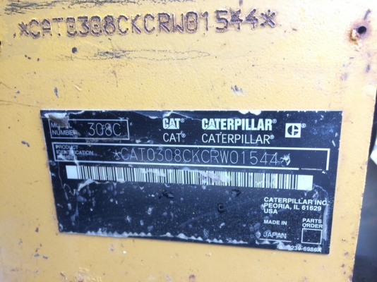 CAT 308CSR SN: CRW01544 ปี 2007 นำเข้าจากญี่ปุ่น สภาพสวย CAT 308CSR SN: CRW01544 ปี 2007 นำเข้าจากญี่ปุ่น สภาพสวย