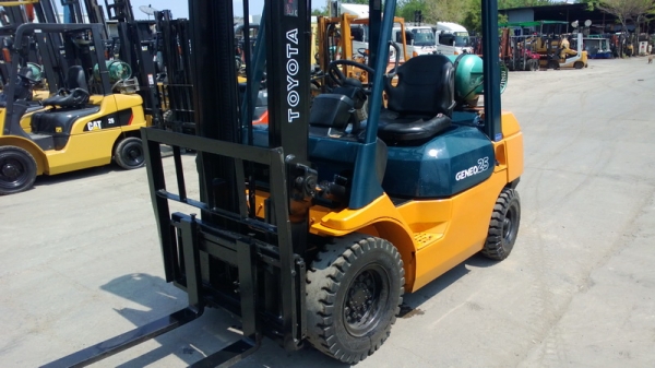 รถยกโตโยต้ารุ่น 7 น้ำหนักยก 2.5 ตัน เสาสูง 4.5 เมตร เครื่องเบนซินติดแก๊ส แผงงาสไลด์ รถยกโตโยต้ารุ่น 7 น้ำหนักยก 2.5 ตัน เสาสูง 4.5 เมตร เครื่องเบนซินติดแก๊ส แผงงาสไลด์