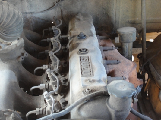 ขายสิบล้อหน้ายาวบรรทุกรถเกี่ยวข้าวเพลาเดียว เครื่อง 6BF1