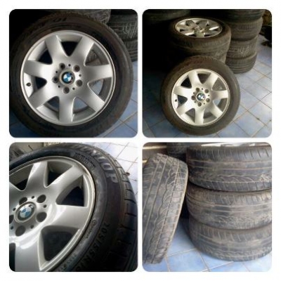 ล้อแม็กBMW  e46 ขอบ 16 นิ้ว  พร้อมยางคับ