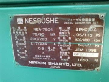 ขายด่วน เครื่องปั่นไฟสภาพดี มือสองจากญี่ปุ่น พร้อมใช้งาน (เดิมๆ)