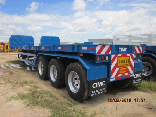 พื้นเรียบ 3 เพลา CIMC  รับรถด่วนทันใจ