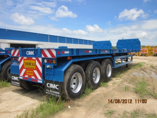 พื้นเรียบ 3 เพลา CIMC รับรถด่วนทันใจ พื้นเรียบ 3 เพลา CIMC รับรถด่วนทันใจ