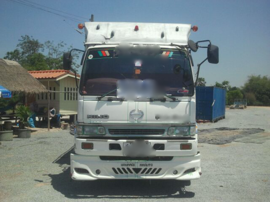 ขายรถบรรทุกสิบล้อ HINO 3H เครื่อง 195 รถล่อง 1 เพลา กระบะไม่ดั๊มพ์ ทะเบียนพร้อม
