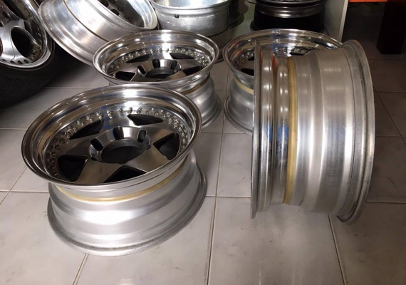 ขายล้อ LODIODRIVE 3 ชิ้นแท้ 16x8 ลบ3 6รูกระบะ ปัดเงาใหม่