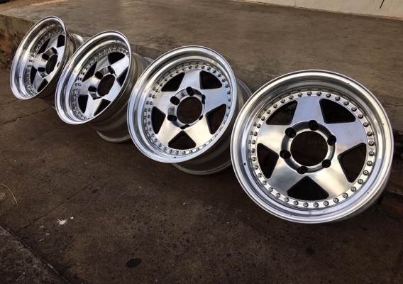 ขายล้อ LODIODRIVE 3 ชิ้นแท้ 16x8 ลบ3 6รูกระบะ ปัดเงาใหม่