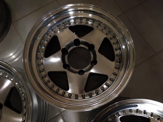 ขายล้อ LODIODRIVE 3 ชิ้นแท้ 16x8 ลบ3 6รูกระบะ ปัดเงาใหม่