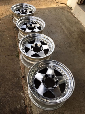 ขายล้อ LODIODRIVE 3 ชิ้นแท้ 16x8 ลบ3 6รูกระบะ ปัดเงาใหม่