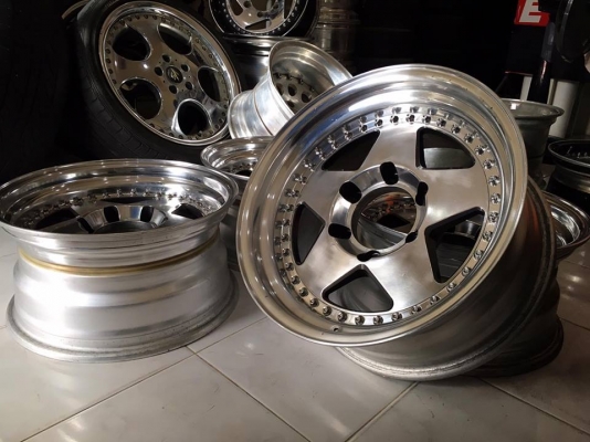ขายล้อ LODIODRIVE 3 ชิ้นแท้ 16x8 ลบ3 6รูกระบะ ปัดเงาใหม่
