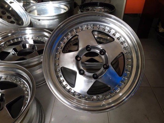 ขายล้อ LODIODRIVE 3 ชิ้นแท้ 16x8 ลบ3 6รูกระบะ ปัดเงาใหม่