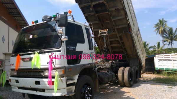 ขายรถสิบล้อดัมพ์ HINO 1M เครื่องเดิม 220 แรง 2 เพลา ปี 37 ดั๊มพ์ใหญ่ 15 ตัน กระบะดัมพ์สามมิตรแท้ ทะเบียนพร้อม