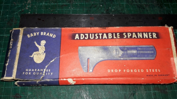 ขายประแจเลื่อนโบราณขนาด7"BABY BRAND MADE IN GERMANY.ใหม่เก่าเก็บ