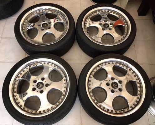 ล้อ WORK VS-SD Chrome 3 ชิ้นแท้ 18x7.5&quot; ET+45 5/114.3 ประมูลญี่ปุ่น