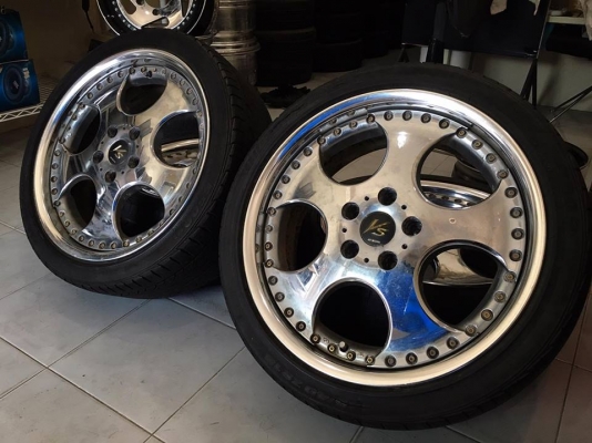 ล้อ WORK VS-SD Chrome 3 ชิ้นแท้ 18x7.5&quot; ET+45 5/114.3 ประมูลญี่ปุ่น