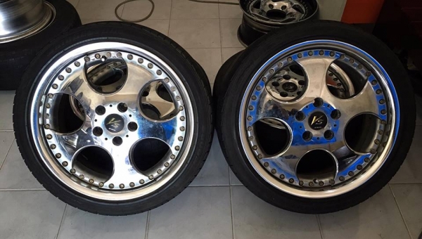 ล้อ WORK VS-SD Chrome 3 ชิ้นแท้ 18x7.5&quot; ET+45 5/114.3 ประมูลญี่ปุ่น