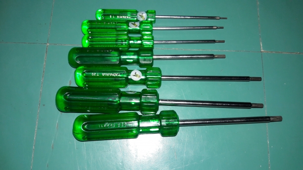 ขายไขควงหัวหกเหลี่ยมชุด7ตัวTAPARIA MADE IN INDIA.เก่าเก็บ