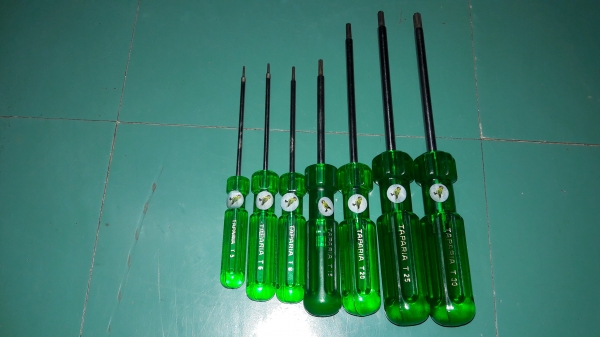 ขายไขควงหัวหกเหลี่ยมชุด7ตัวTAPARIA MADE IN INDIA.เก่าเก็บ