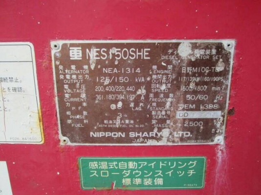 ขายเครื่องปั่นไฟมือสองจากญี่ปุ่น สภาพเดิมๆสวย พร้อมใช้งาน