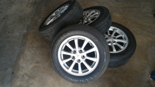ขายล้อแม็คพร้อมยางปี14 Mitsubishi Lancer EX 5รู 114 ขอบ 16