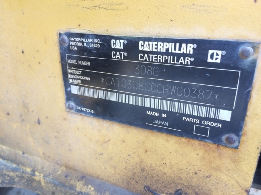 CAT 308CSR SN: CRW00387 ปี 2005 นำเข้าจากญี่ปุ่น สภาพสวย CAT 308CSR SN: CRW00387 ปี 2005 นำเข้าจากญี่ปุ่น สภาพสวย