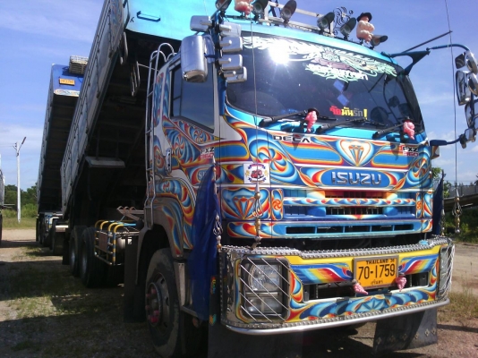 ขายรถพ่วงดัมพ์ ISUZU เครื่อง 360 แรง ปี 56 ดัมพ์มิเนียมอู่สหกิจ ลูก 3 เพลาแท้ รถมือเดียว ไมล์สองแสน ทะเบียนพร้อม