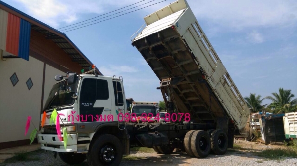 ขายรถสิบล้อดัมพ์ HINO 1M เครื่องเดิม 220 แรง 2 เพลา ปี 37 ดั๊มพ์ใหญ่ 15 ตัน กระบะดัมพ์สามมิตรแท้ ทะเบียนพร้อม