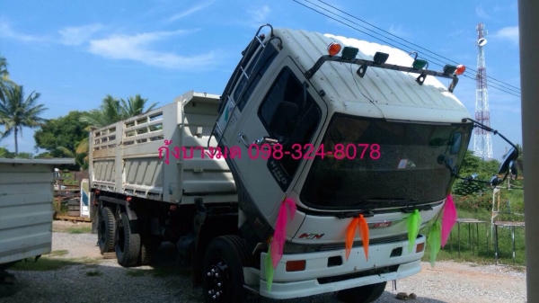 ขายรถสิบล้อดัมพ์ HINO 1M เครื่องเดิม 220 แรง 2 เพลา ปี 37 ดั๊มพ์ใหญ่ 15 ตัน กระบะดัมพ์สามมิตรแท้ ทะเบียนพร้อม