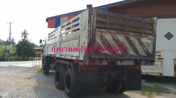 ขายรถสิบล้อดัมพ์ HINO 1M เครื่องเดิม 220 แรง 2 เพลา ปี 37 ดั๊มพ์ใหญ่ 15 ตัน กระบะดัมพ์สามมิตรแท้ ทะเบียนพร้อม