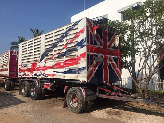 ขายรถพ่วง ISUZU DECA FXZ เครื่อง 360 แรง ปี 57 ดั้มพ์เหล็กคอกเกษตร กระบะดั้มพ์อู่ธนิกลการ นครสวรรค์ ล้อแม็ค ชุบโครเมี่ยม ยางเรเดียลทุกเส้น สภาพยาง 70\% ลูกพ่วงยาว 7 เมตร 3 เพลาแท้ ( เพลากลางยกได้ เป็นแหนบ )