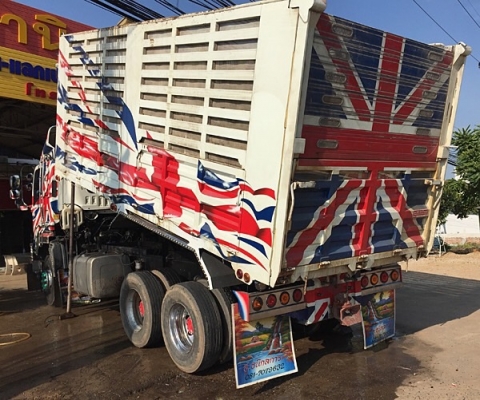 ขายรถพ่วง ISUZU DECA FXZ เครื่อง 360 แรง ปี 57 ดั้มพ์เหล็กคอกเกษตร กระบะดั้มพ์อู่ธนิกลการ นครสวรรค์ ล้อแม็ค ชุบโครเมี่ยม ยางเรเดียลทุกเส้น สภาพยาง 70\% ลูกพ่วงยาว 7 เมตร 3 เพลาแท้ ( เพลากลางยกได้ เป็นแหนบ )