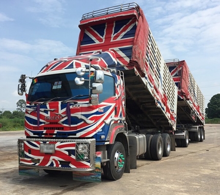 ขายรถพ่วง ISUZU DECA FXZ เครื่อง 360 แรง ปี 57 ดั้มพ์เหล็กคอกเกษตร กระบะดั้มพ์อู่ธนิกลการ นครสวรรค์ ล้อแม็ค ชุบโครเมี่ยม ยางเรเดียลทุกเส้น สภาพยาง 70\% ลูกพ่วงยาว 7 เมตร 3 เพลาแท้ ( เพลากลางยกได้ เป็นแหนบ )