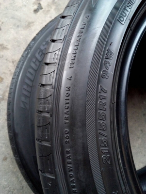 215/55R17  BRIDGESTONE TURANZA GR-90  ชุด 4 เส้น.  tel.081-427-3941
