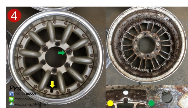 ล้อ กล้วย ขอบ 15 กว้าง 7 นิ้ว off 0 6 รู 139 เดิมๆ ขอบหนาๆ ไม่เคยใช้ในไทย