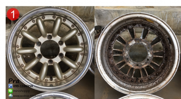 ล้อ กล้วย ขอบ 15 กว้าง 7 นิ้ว off 0 6 รู 139 เดิมๆ ขอบหนาๆ ไม่เคยใช้ในไทย