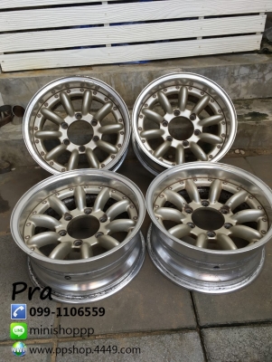 ล้อ กล้วย ขอบ 15 กว้าง 7 นิ้ว off 0 6 รู 139 เดิมๆ ขอบหนาๆ ไม่เคยใช้ในไทย