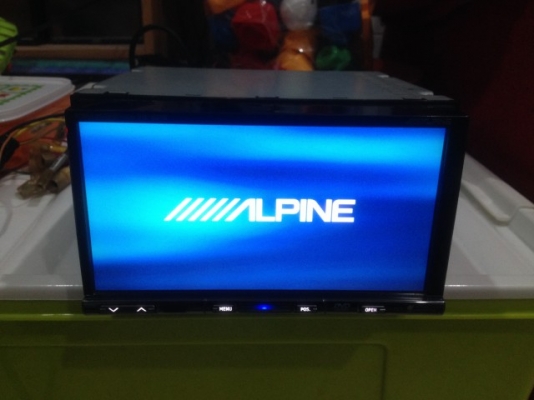 ALPINE VIE X07B เล่น HDD DVD MP3 IPOD BLUTOOTH 7นิ้วเก่าญี่ปุ่นเเท้สภาพสวย