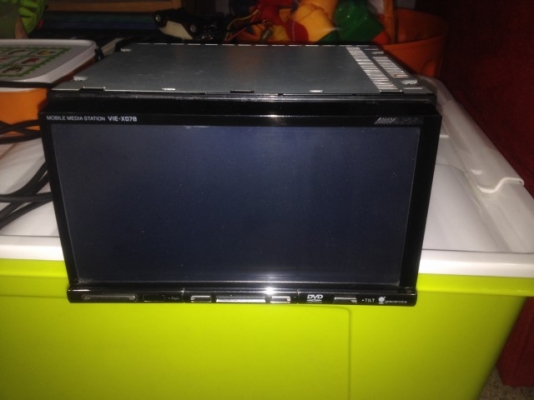 ALPINE VIE X07B เล่น HDD DVD MP3 IPOD BLUTOOTH 7นิ้วเก่าญี่ปุ่นเเท้สภาพสวย