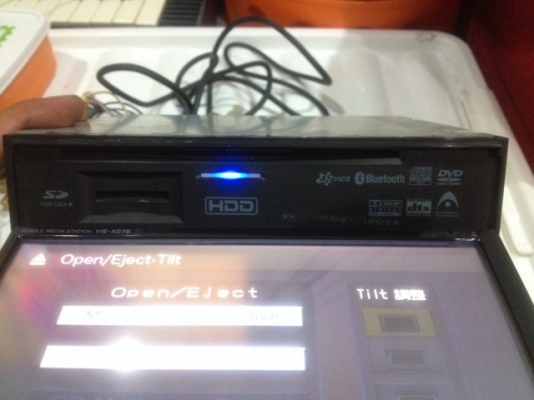 ALPINE VIE X07B เล่น HDD DVD MP3 IPOD BLUTOOTH 7นิ้วเก่าญี่ปุ่นเเท้สภาพสวย