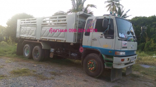 ขายรถสิบล้อดัมพ์ Hino 3M เรื่องเดิม 240 แรง 2 เพลา ปี 38 กระบะดัมพ์สามมิตร มีระบบลากพ่วง ทะเบียนพร้อม