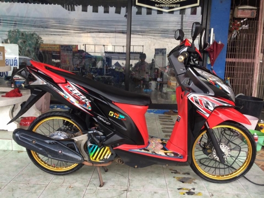 Click125i ลายสตีท คอมบายเบรครถปี55 รถสวยเครื่องดีเครื่องเดิมๆ แต่งสวยภายนอกอย่างเดียว